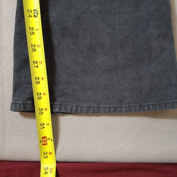 American Eagle Pants Womens 6 Gray Super Hi Rise Flare Corduroy Stretch Leg - Picture 5 of 11